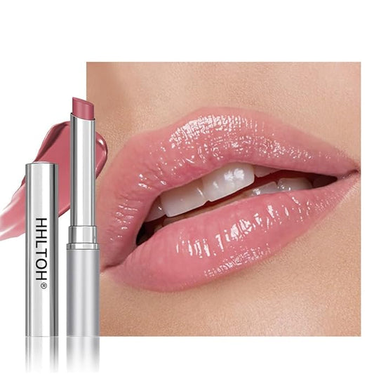Pink Honey Butter Lipstick Tinted Lip Balm, Shine Moisturizing Plumper Lipstick for Women, Natural Nourishing Hydrating Lip Gloss Stain for Dry Lips, Lightweight Lip Liner Care Makeup, Vegan