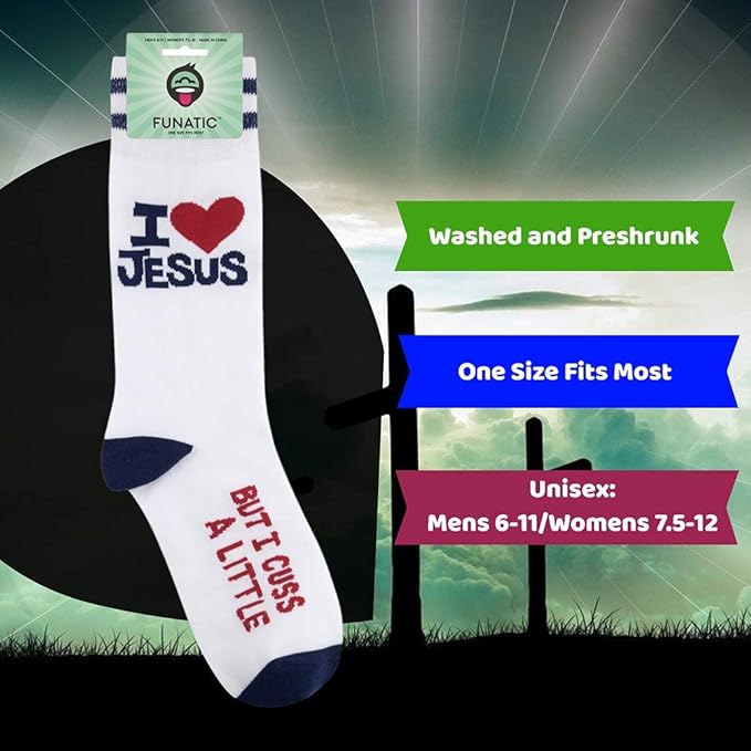 FUNATIC Socks with Funny Sayings - Novelty Gifts for Men, Women, Teens - Sarcastic, Profane, Rude