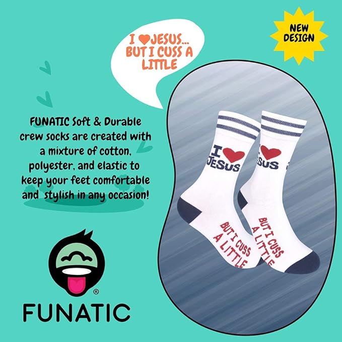 FUNATIC Socks with Funny Sayings - Novelty Gifts for Men, Women, Teens - Sarcastic, Profane, Rude