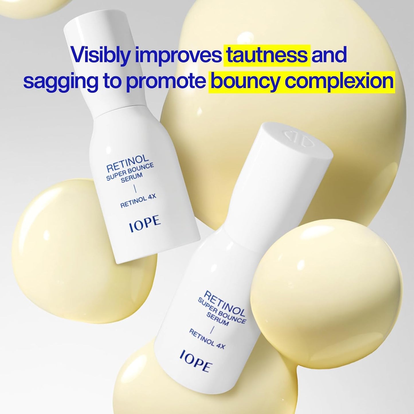 IOPE Retinol Super Bounce Serum, 7 Day Retinol Serum for face, Premium Korean Retinol, Anti-Aging, Reduction in Fine Wrinkles, Gentle Nourishment for Sensitive Skin, 1.69 Fl Oz.