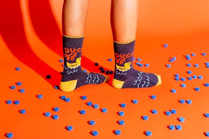 FUNATIC Funny and Crazy Socks with Sayings - Novelty Gifts for Men, Women, Teens