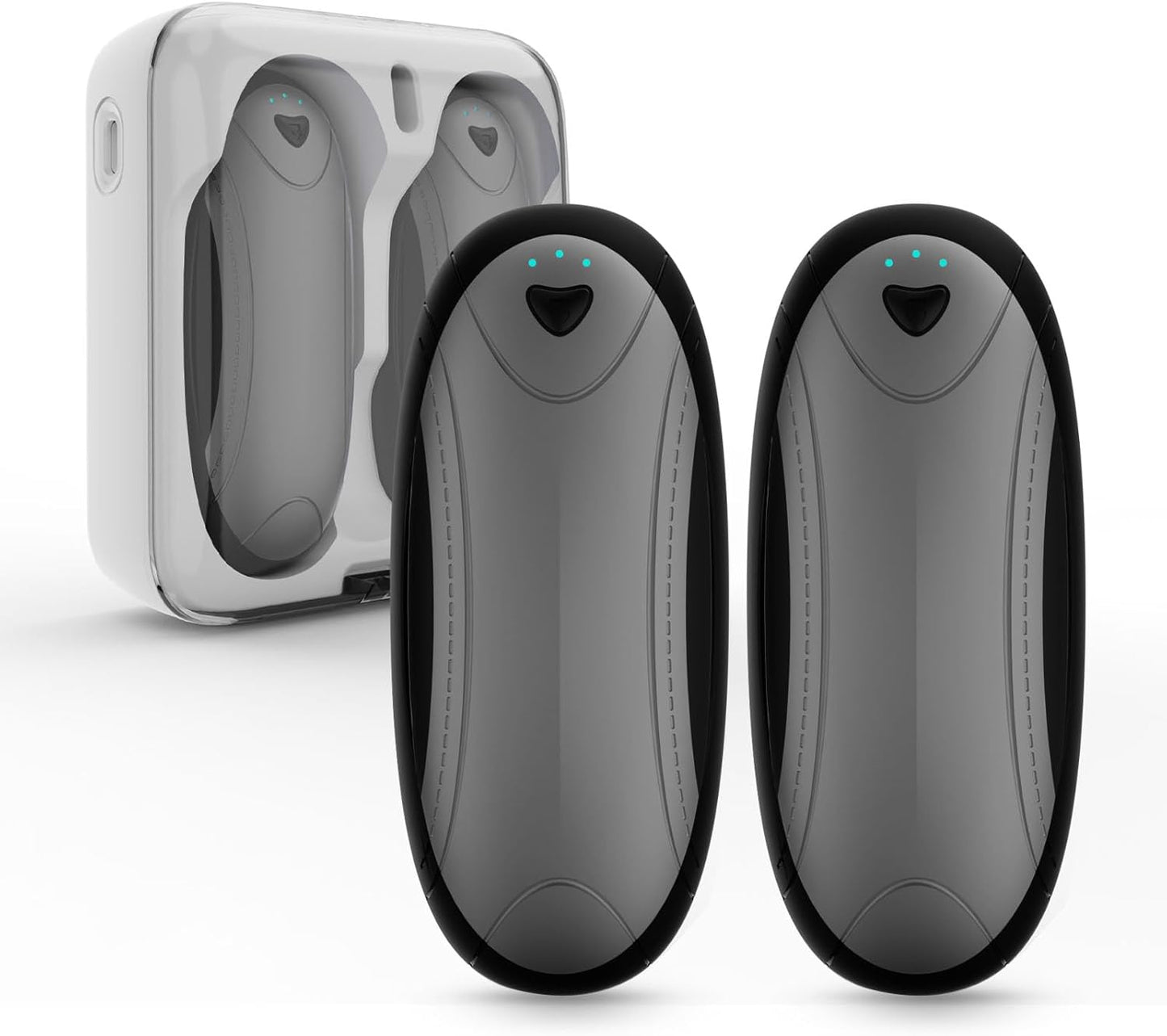 Hand Warmers 2 Pack with 10000mAh Charging Box,Portable Pocket Heater,24Hrs Long Safe Heat,Outdoor, Travel, Golf, Hunting, Camping,Gifts for Men Women