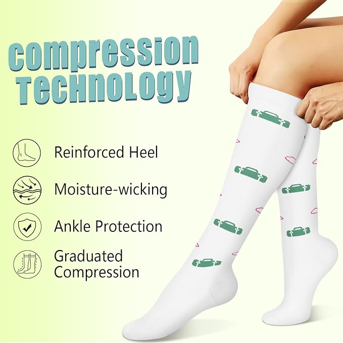 Copper Compression Socks 15-20 mmHg for Men & Women 8 Pairs – Circulation Support for Nurses, Travel, Running, Hiking, Soccer