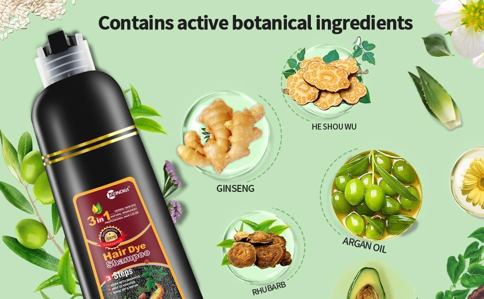 leorx Hair Dye shampoo, 3 In 1 BLONDE Color Shampoo Hair Dye For Refresh Hair Instant Herbal Coloring Shampoo For Women&Men - Tintes Para El Cabello Profesional