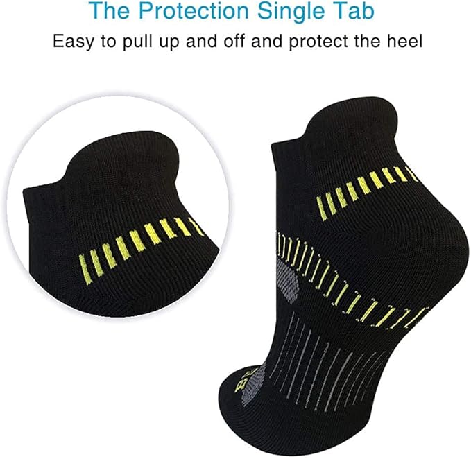 BERING Women's Athletic Running Cushioned Ankle Socks (6 Pairs)