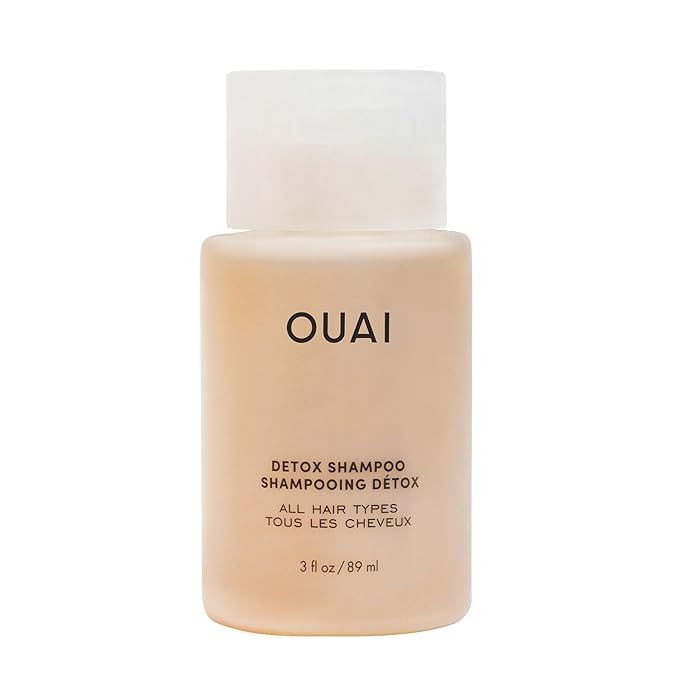 OUAI Detox Shampoo Travel Size - Clarifying Shampoo for Build Up, Dirt, Oil, Product and Hard Water - Apple Cider Vinegar & Keratin for Clean, Refreshed Hair - Sulfate-Free Hair Care (3 oz)