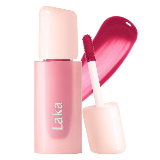 Laka Popping Balloon Lip Stain, 4.5g/0.15oz, Glossy Plumping Lip Tint, Moisturizing, Non-Sticky Texture for All-Day Hydration, Vegan, K-Beauty (#504 Popping)