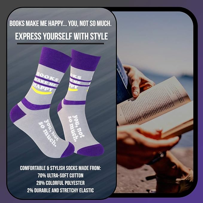 FUNATIC Socks with Funny Sayings - Novelty Gifts for Men, Women, Teens - Sarcastic, Profane, Rude