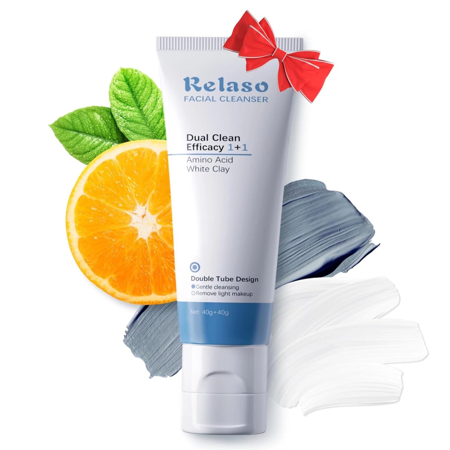 Clay Mask, Double effect Mud Mask for Face and Body, Spa Quality Pore Reducer for Acne, Blackheads & Oily Skin Deep Clean for All Skin Type,Natural Vegan Skincare,Tightens Skin & Exfoliate.