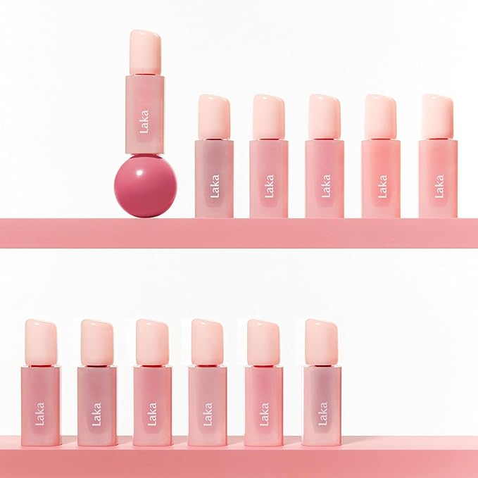 Laka Popping Balloon Lip Stain, 4.5g/0.15oz, Glossy Plumping Lip Tint, Moisturizing, Non-Sticky Texture for All-Day Hydration, Vegan, K-Beauty (#511 Spritzy)