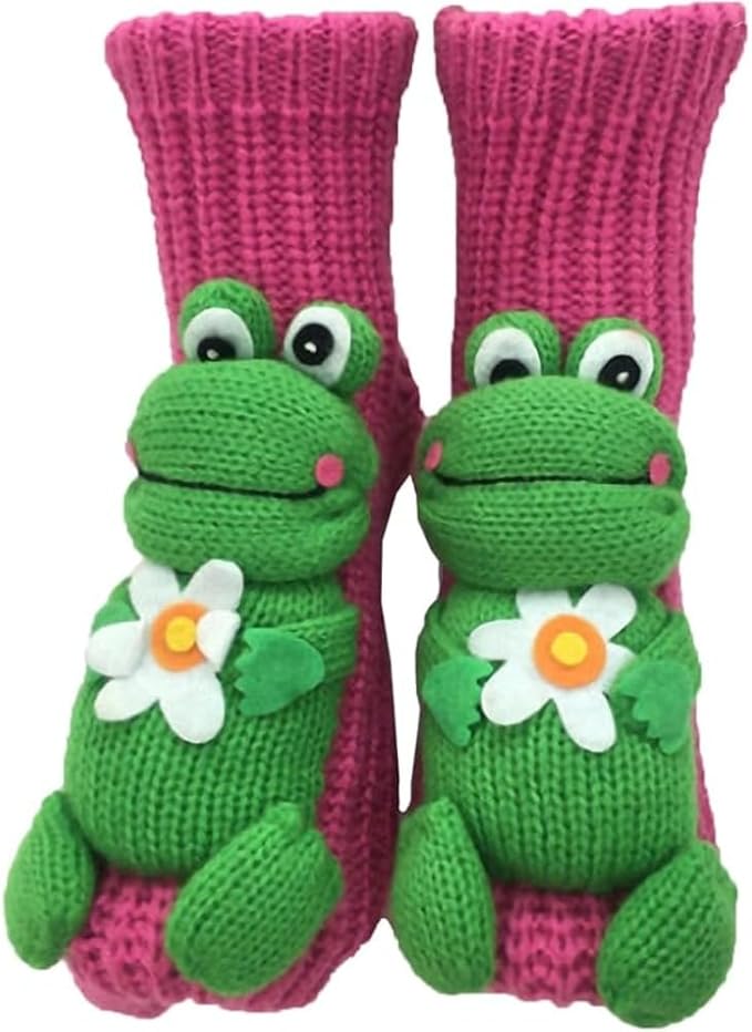 Animal Socks, Cute Plush Animals Hug Sock for Women, Long Stocking Sock for Christmas Gifts, Cozy Fall & Winter