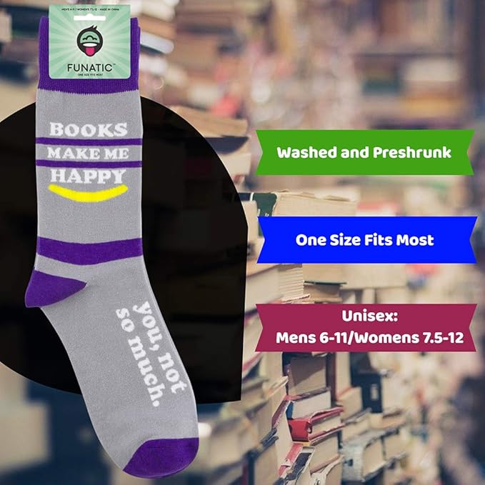 FUNATIC Socks with Funny Sayings - Novelty Gifts for Men, Women, Teens - Sarcastic, Profane, Rude