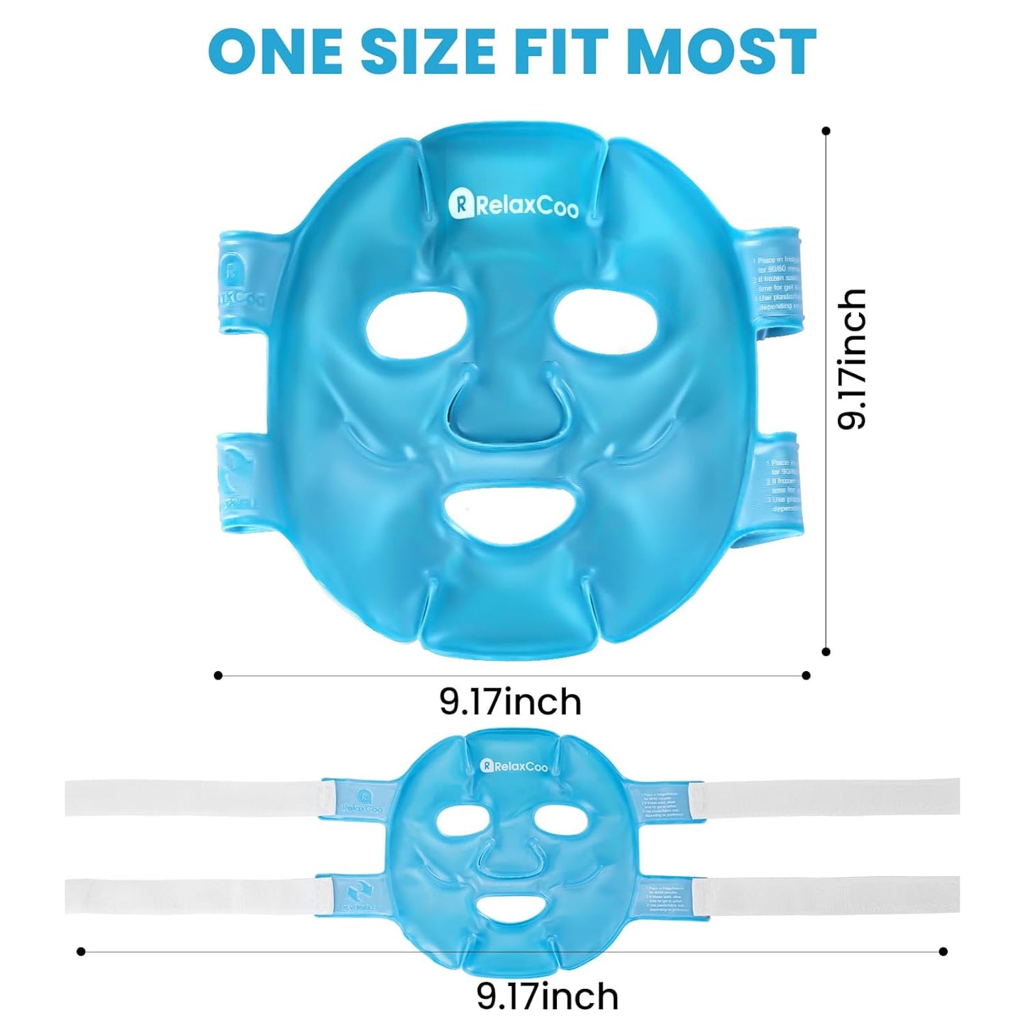 Cold Face Eye Mask Ice Pack Reduce Face Puff,Dark Circles,Gel Hot Cold Compress,Face SPA for Woman Sleeping, Pressure, Headaches, Skin Care， Blue