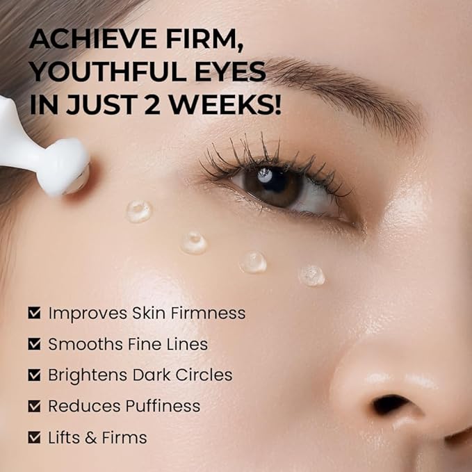 [SKIN&LAB] Bakuchiol Eye Serum with Caffeine, Roll-on Korean Under Eye Serum, Anti-Aging Wrinkle Care for Fine Lines, vegan, cruelty-free (0.5 Fl Oz)