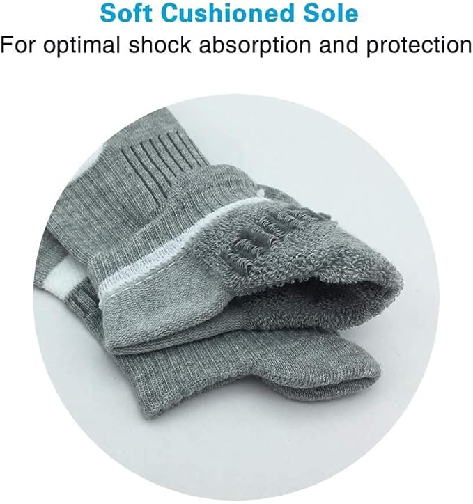 BERING Women's Athletic Running Cushioned Ankle Socks (6 Pairs)