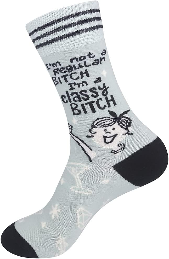 FUNATIC Funny and Crazy Socks with Sayings - Novelty Gifts for Men, Women, Teens