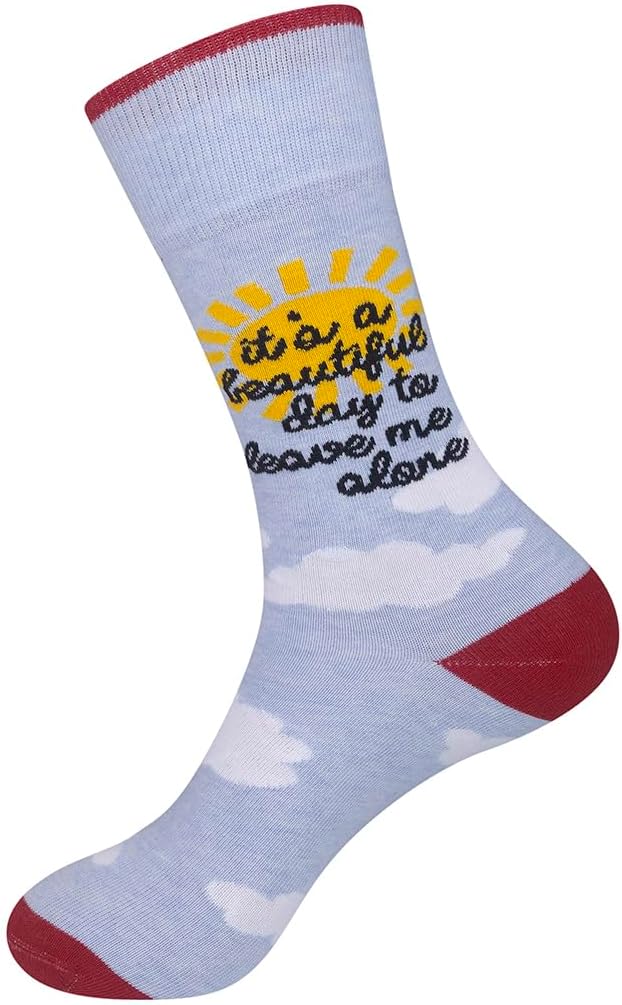 FUNATIC Funny and Crazy Socks with Sayings - Novelty Gifts for Men, Women, Teens