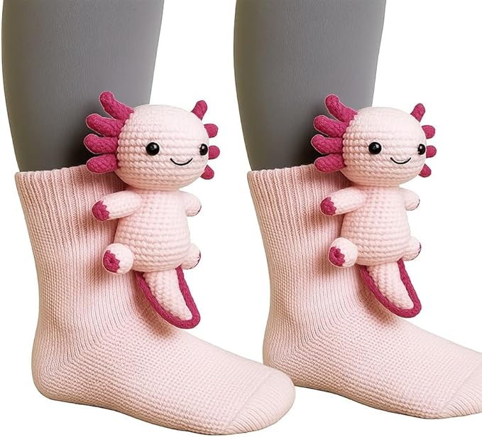 Animal Socks, Cute Plush Animals Hug Sock for Women, Long Stocking Sock for Christmas Gifts, Cozy Fall & Winter