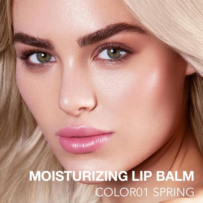 1Pcs Tinted Lip Balm Moisturizing Lipstick – Soft Pale Pink Sheer Hydrating Lip Color for Dry Lips – Nourishing Lip Balm for All Women with a Subtle Natural Scent (S01 Spring)