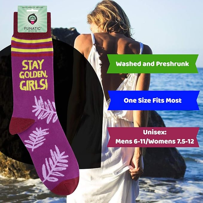 FUNATIC Funny and Crazy Socks with Sayings - Novelty Gifts for Men, Women, Teens