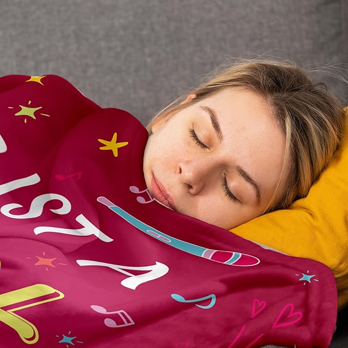 Kpop Merch Korean Gifts for Women, K Drama Throw Blanket 40x30in for Teen Girls, Pink