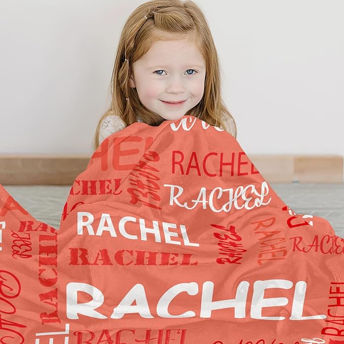 Ships Next Day, Personalized Blankets and Throws Custom Blanket with Name Customized Flannel Blanket for Kids Christmas Blanket Gifts for Teen Girls Boys