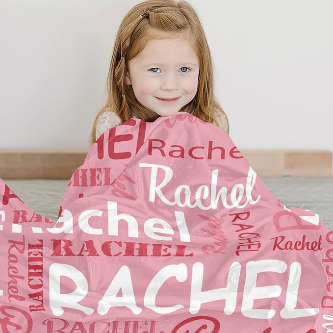 Ships Next Day, Personalized Blankets and Throws Custom Blanket with Name Customized Flannel Blanket for Kids Christmas Blanket Gifts for Teen Girls Boys