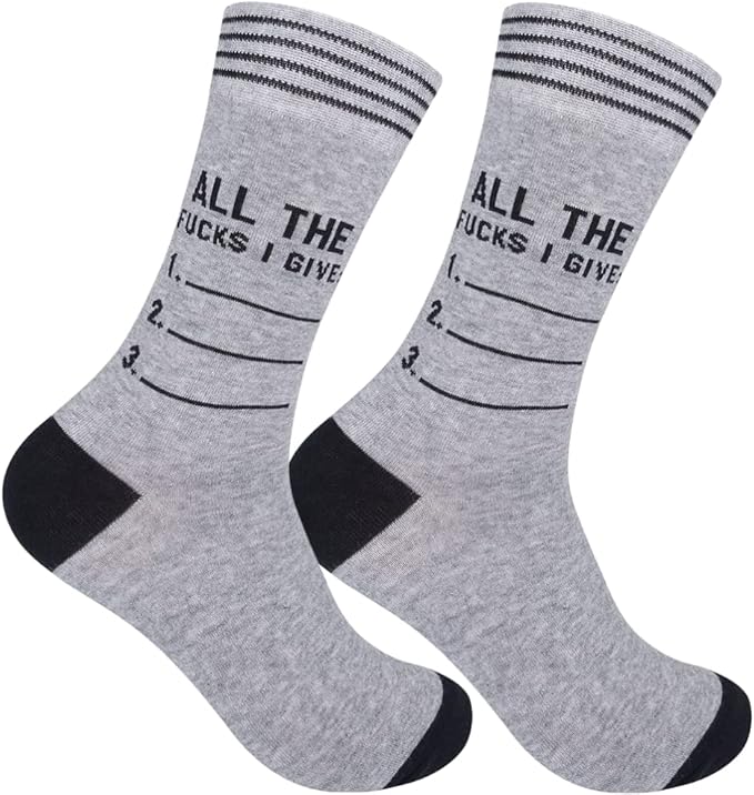 FUNATIC Funny and Crazy Socks with Sayings - Novelty Gifts for Men, Women, Teens