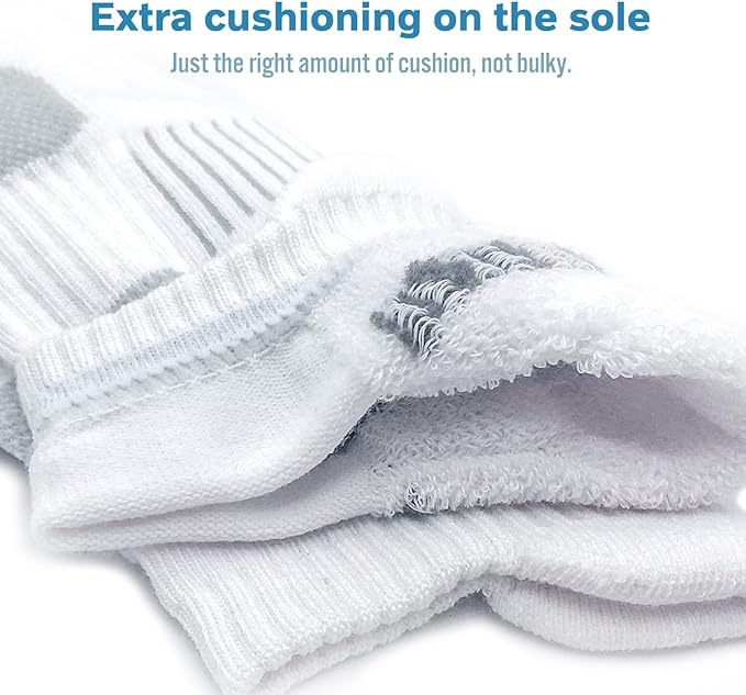 BERING Women's Athletic Running Cushioned Ankle Socks (6 Pairs)