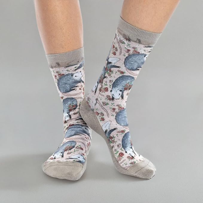 Cows in a Field Cotton Crew Socks by Good Luck Sock