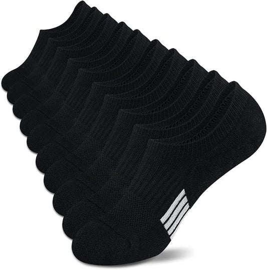 No Show Socks Womens Athletic Cushion Ankle Footies Low Cut 5-6 Pairs