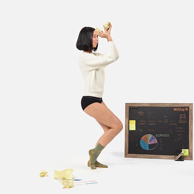 WORN Everyday Crew Socks – Moisture-Wicking Performance Merino, Ultra-Soft, All Day Dry, Men & Women, Work or Daily Use