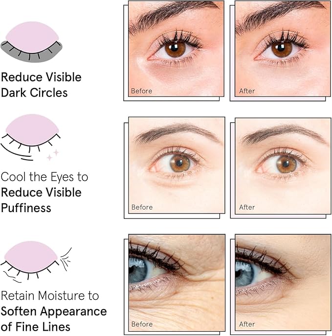 grace & stella Award Winning Under Eye Mask - Reduce Dark Circles, Puffy Eyes, Undereye Bags, Wrinkles - Gel Under Eye Patches - Gifts for Women Under 10 Dollars - Vegan Cruelty-Free (Pink, 6 Pairs)