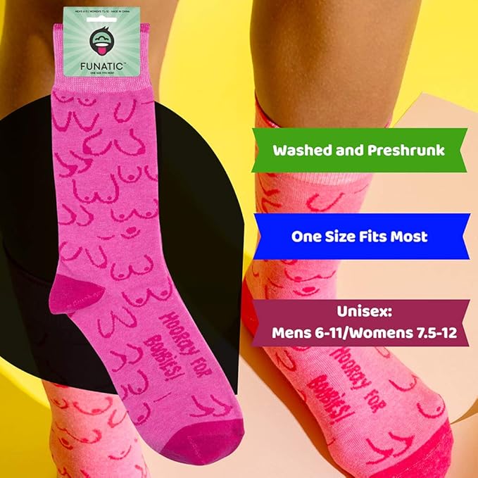 FUNATIC Funny and Crazy Socks with Sayings - Novelty Gifts for Men, Women, Teens