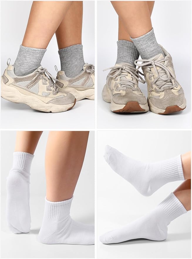 Tarpop 100 Pairs Bulk Mens Socks Moisture Wicking Casual Sports Ankle Socks for Homeless Unisex Adult Men Women