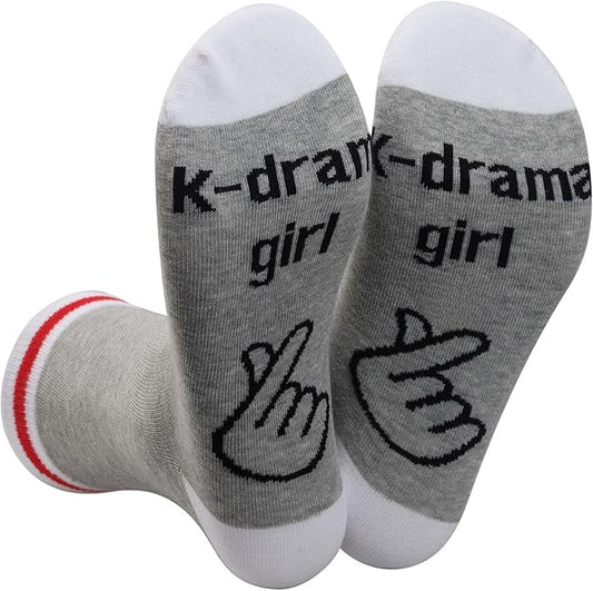 PWHAOO 1 Pair K-Drama Mama Socks K-pop Merchandise K Drama Fan Gift Kdrama Lovers Socks