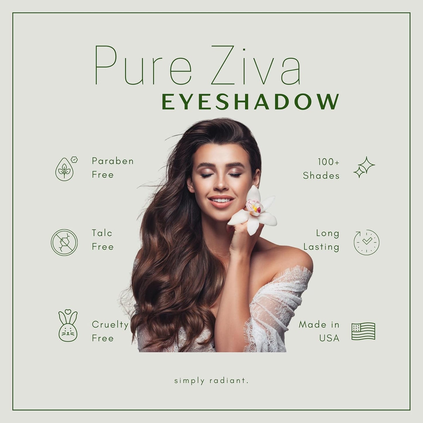 Marcasite Shimmering Glitter Black Onyx Chrome Dark Grey Pressed Powder Single Vegan Eyeshadow; Talc, Paraben & Cruelty Free