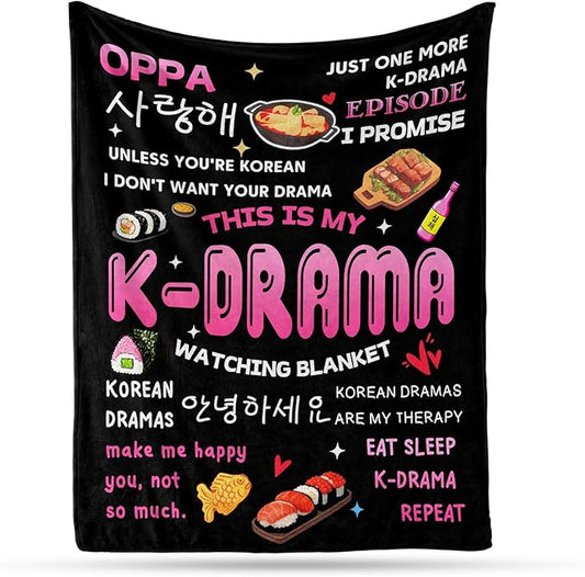 Kpop Blanket Gifts for K-Pop Fans - Super Soft Flannel Kpop Blankets for Girls Teen Fans Bedding Couch Sofa - Korean Kpop Merch Fandom Throw for Idol Lovers Dorm Decor Christmas (Style 03, 50 X 60)