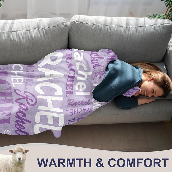 Ships Next Day, Personalized Blankets and Throws Custom Blanket with Name Customized Flannel Blanket for Kids Christmas Blanket Gifts for Teen Girls Boys
