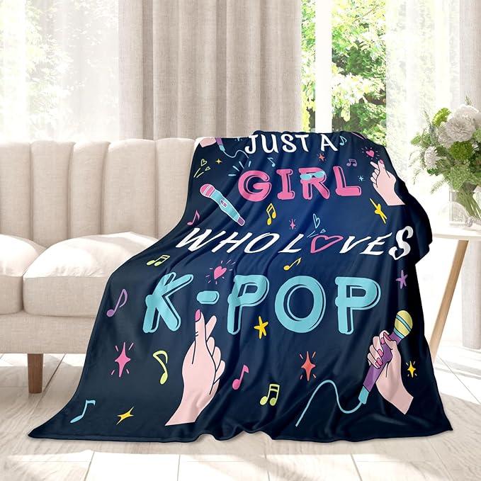 TI-EDC Kpop Merch, K Drama Gifts, Korean Stuff, K Pop Gifts for Teen Girls & Women, K Pop Throw Blanket 40x30in, Christmas Blanket