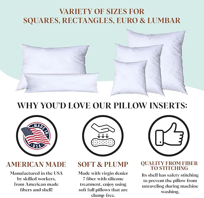 Pillowflex Synthetic Down Pillow Insert - 14x42 Down Alternative Pillow, Ultra Soft, Large Rectangle Body Sleeping Pillow, Lumbar, Long, Back - 1 Decorative Pillow Form