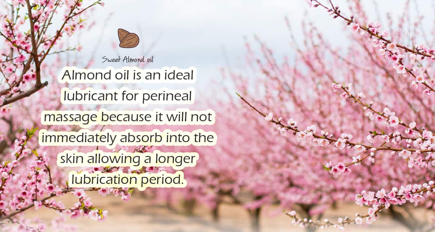 Mommy Care Perineal Massage Oil Labor Preparation, Flexible Perineal Massage Oil, Sweet Almond Oil For Pregnancy and Postpartum Recovery 100ml/3.38 fl.oz Certified Organic All Natural