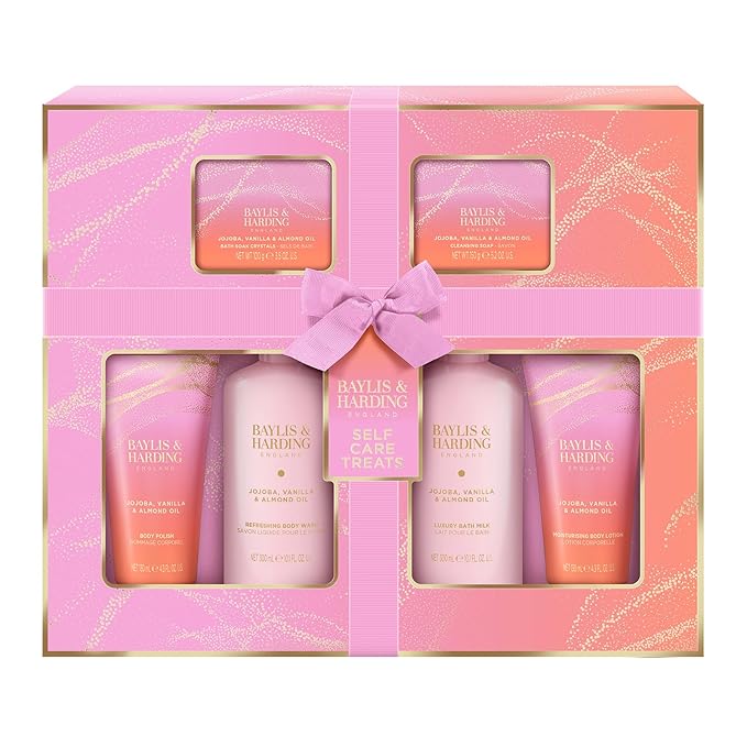 Baylis & Harding Gift Set for Women - Luxury Skin & Body Pack - Jojoba, Vanilla & Almond Oil