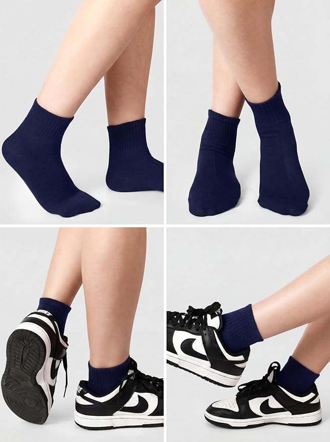 Tarpop 100 Pairs Bulk Mens Socks Moisture Wicking Casual Sports Ankle Socks for Homeless Unisex Adult Men Women