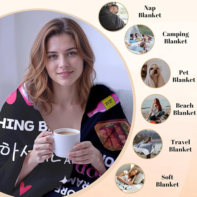 Kpop Blanket Gifts for K-Pop Fans - Super Soft Flannel Kpop Blankets for Girls Teen Fans Bedding Couch Sofa - Korean Kpop Merch Fandom Throw for Idol Lovers Dorm Decor Christmas (Style 03, 60 X 80)