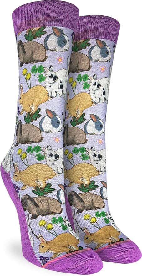 Cows in a Field Cotton Crew Socks by Good Luck Sock