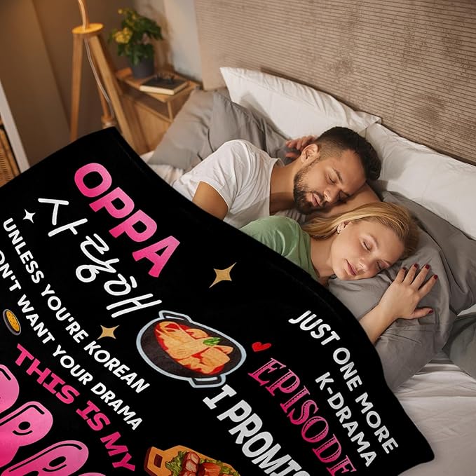 Kpop Blanket Gifts for K-Pop Fans - Super Soft Flannel Kpop Blankets for Girls Teen Fans Bedding Couch Sofa - Korean Kpop Merch Fandom Throw for Idol Lovers Dorm Decor Christmas (Style 03, 60 X 80)