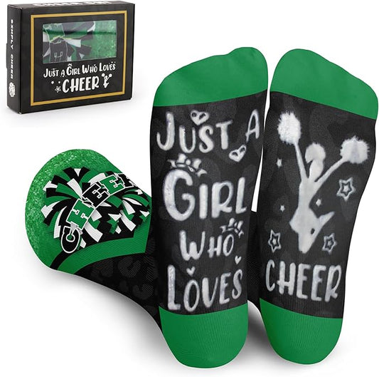 Cheer Socks For Girls, Fun Cheerleading Socks for Cheerleaders, Ideal Cheer Team Gifts