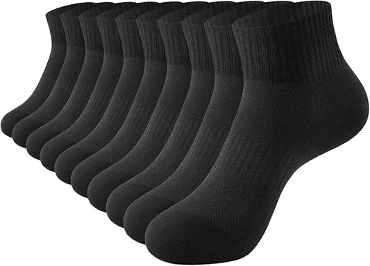 J-BOX Ankle Socks for Women Cotton Breathable Mesh Socks Athletic Running Casual Socks (8/10 pairs)
