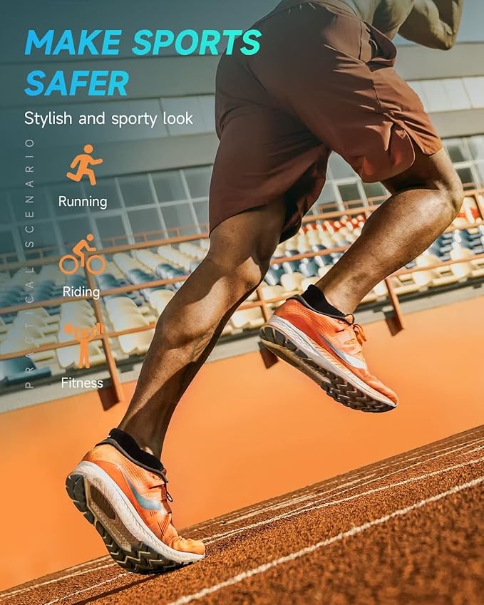 TANSTC Mens Socks,6 Pairs Anti-Blister Cushioned Breathable Cotton Athletic Ankle Running Sports Women Sock